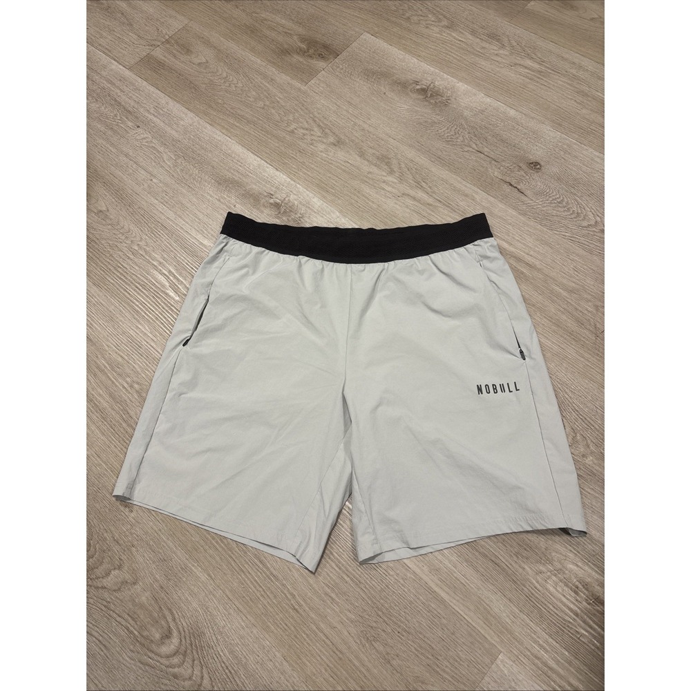 Nobull Shorts Mens XL Gray Athletic Lightweight Stretch Drawstring Training